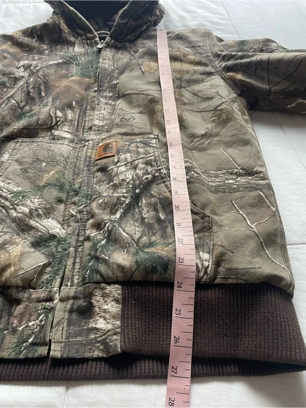 Carhartt Realtree Kids Camo Quilted Hooded Zip Jacket Large Insulated Gorpcore